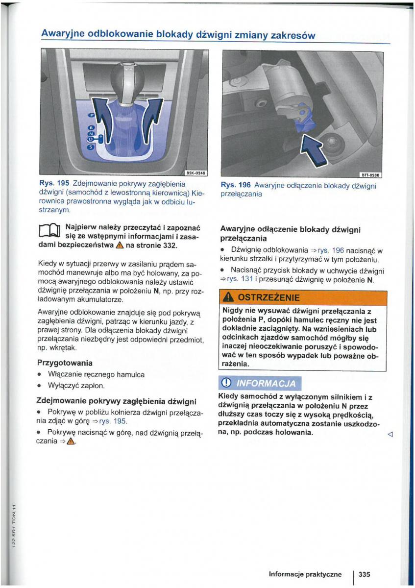 VW Touran I 1 2FL instrukcja obslugi / page 337