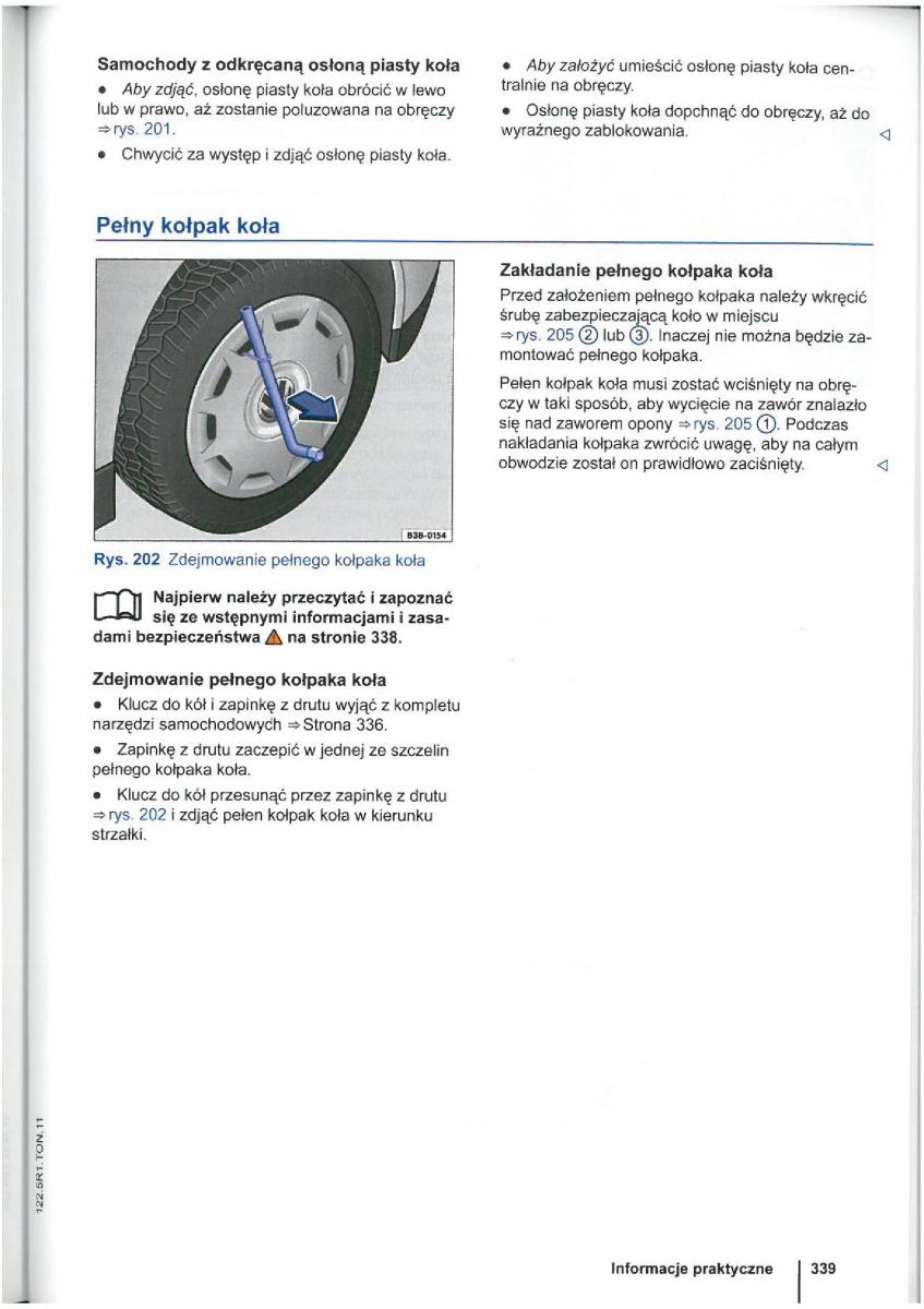 VW Touran I 1 2FL instrukcja obslugi / page 341