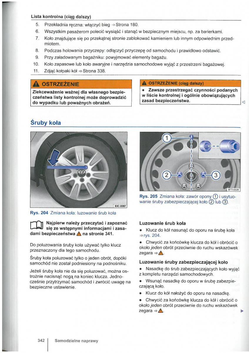 VW Touran I 1 2FL instrukcja obslugi / page 344