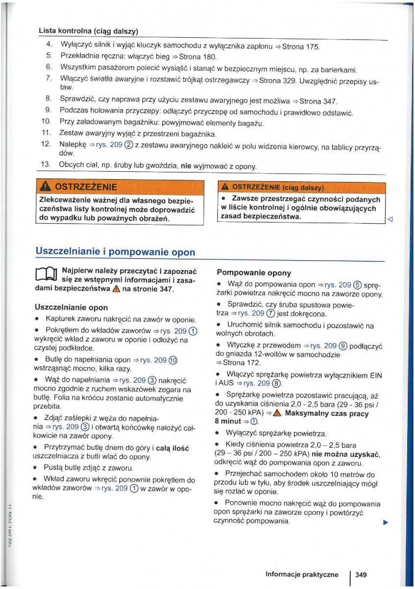 VW Touran I 1 2FL instrukcja obslugi / page 351