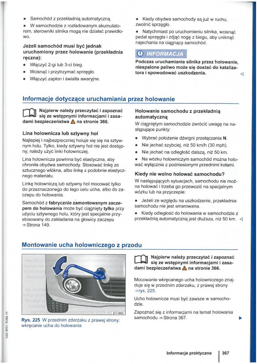 VW Touran I 1 2FL instrukcja obslugi / page 369