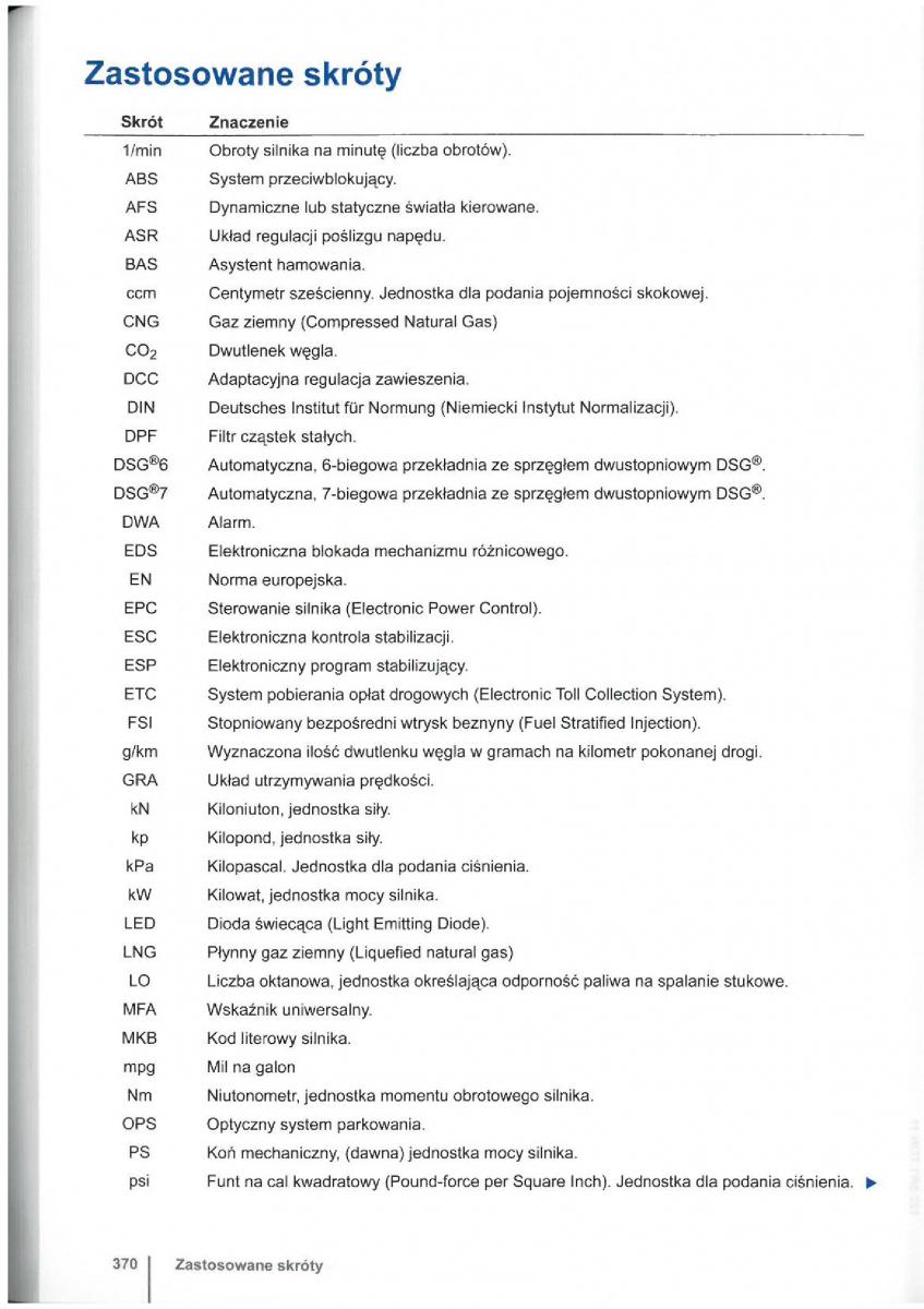 VW Touran I 1 2FL instrukcja obslugi / page 372