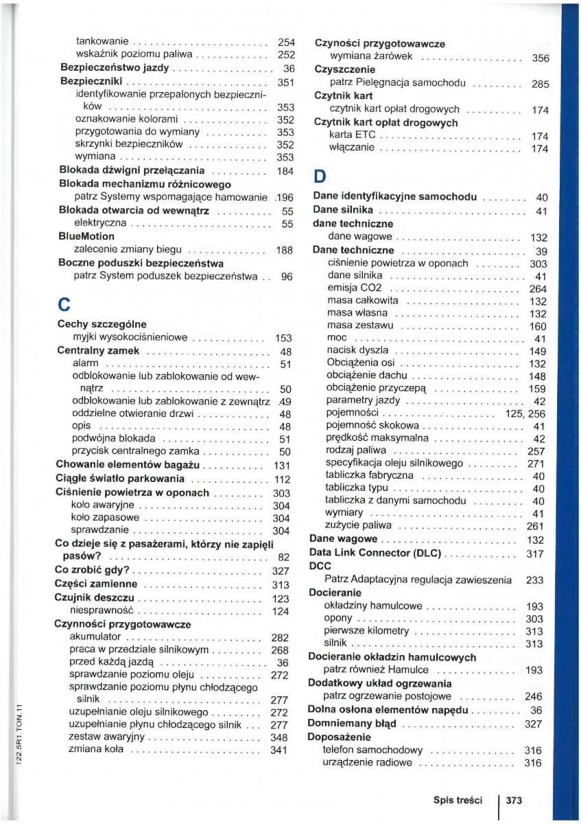 VW Touran I 1 2FL instrukcja obslugi / page 375