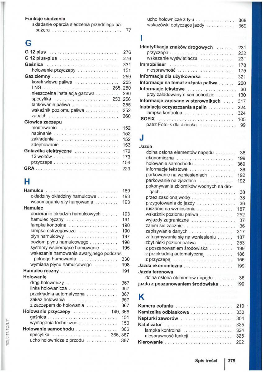 VW Touran I 1 2FL instrukcja obslugi / page 377