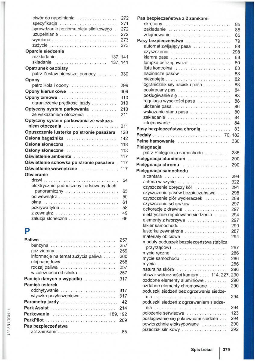 VW Touran I 1 2FL instrukcja obslugi / page 381