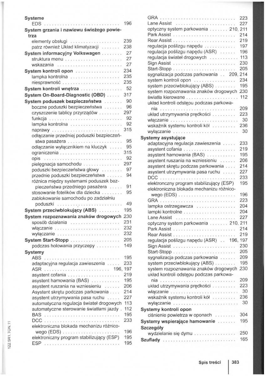 VW Touran I 1 2FL instrukcja obslugi / page 385