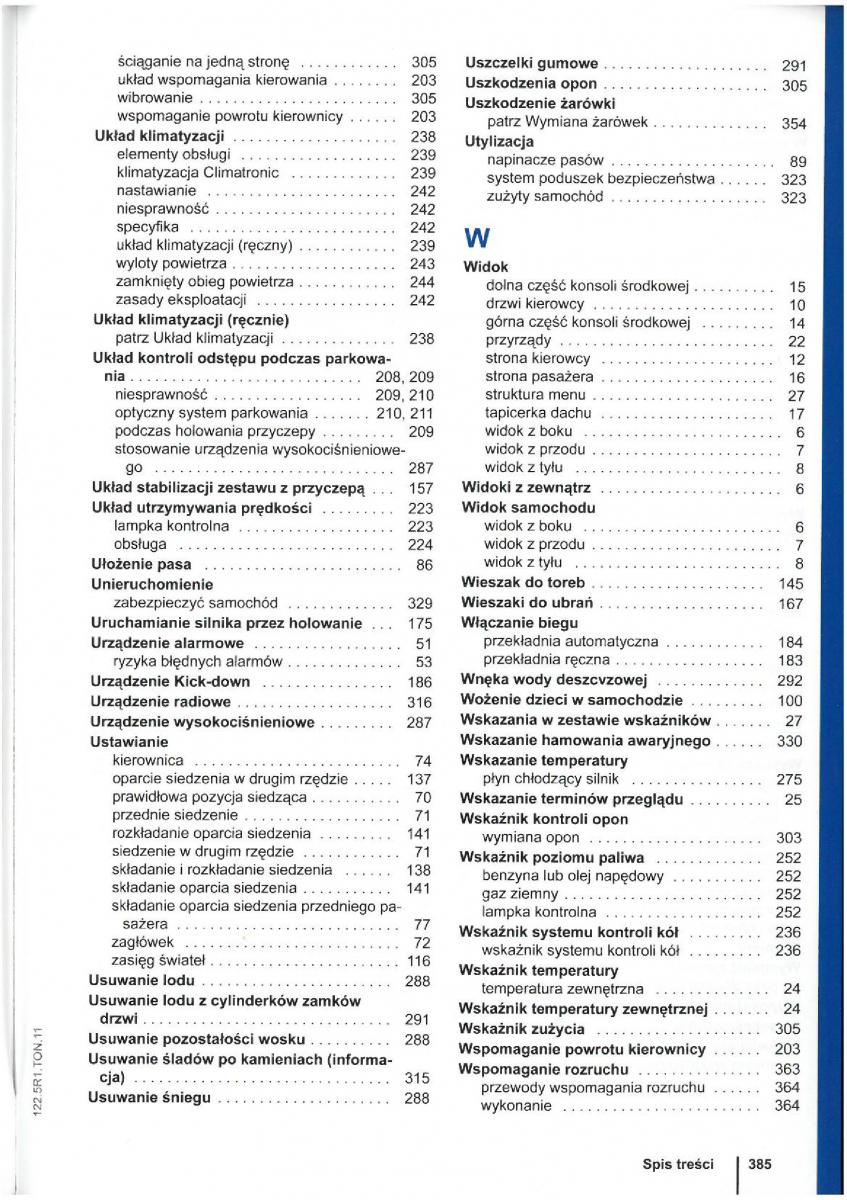 VW Touran I 1 2FL instrukcja obslugi / page 387