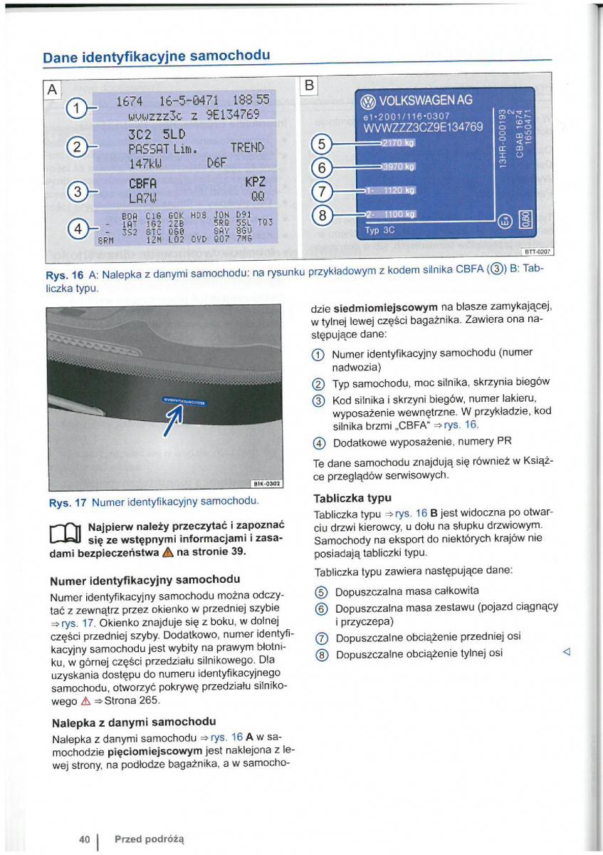 VW Touran I 1 2FL instrukcja obslugi / page 42