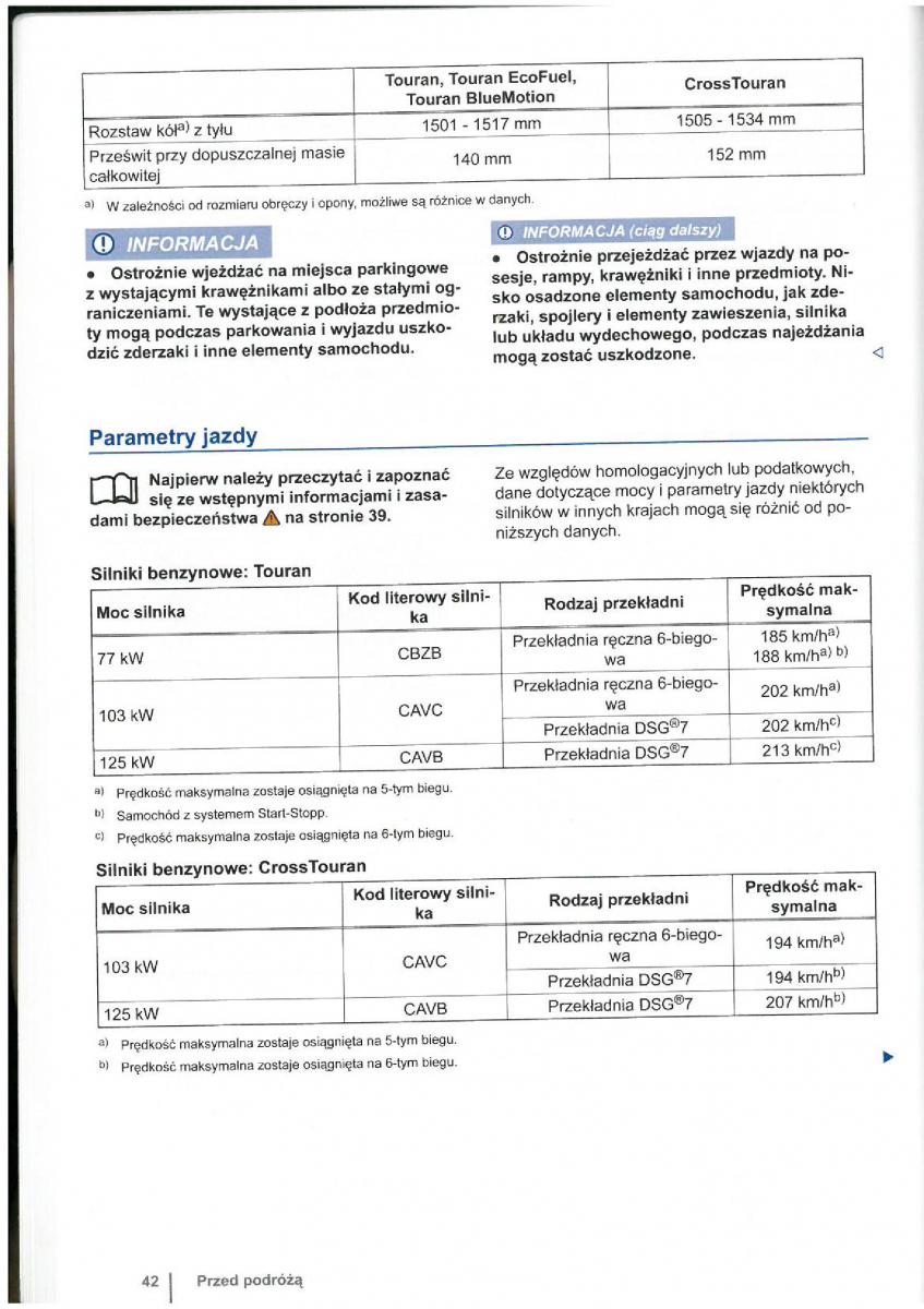 VW Touran I 1 2FL instrukcja obslugi / page 44