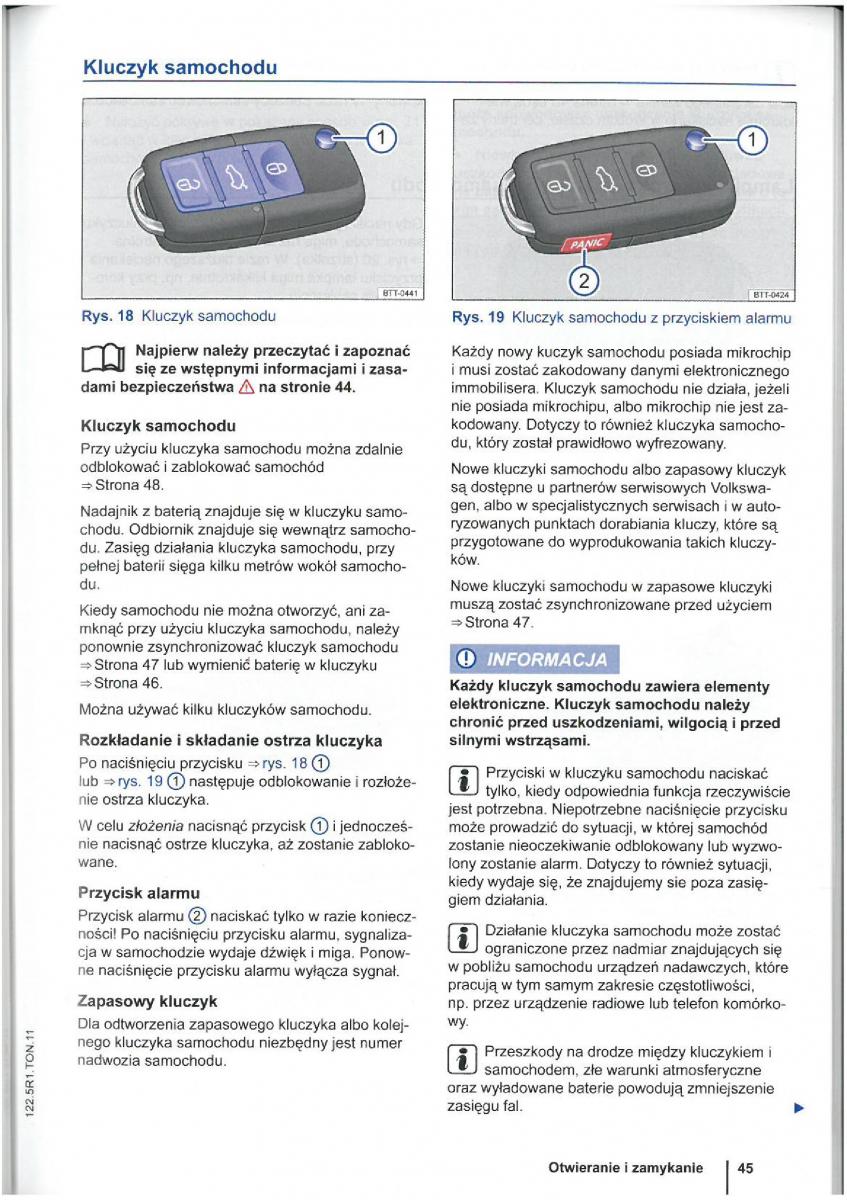 VW Touran I 1 2FL instrukcja obslugi / page 47