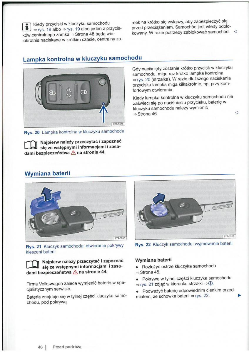 VW Touran I 1 2FL instrukcja obslugi / page 48