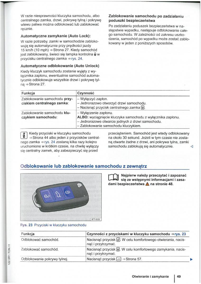 VW Touran I 1 2FL instrukcja obslugi / page 51