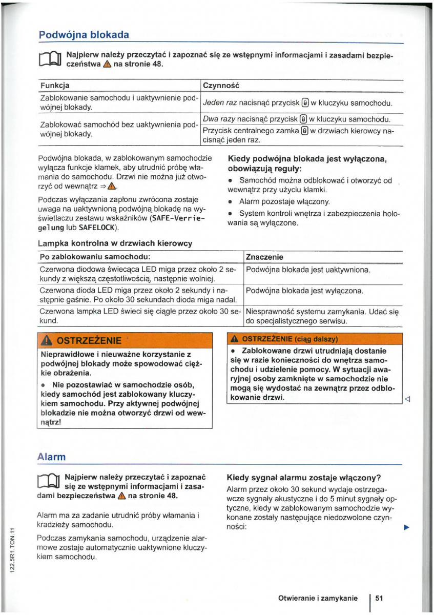 VW Touran I 1 2FL instrukcja obslugi / page 53