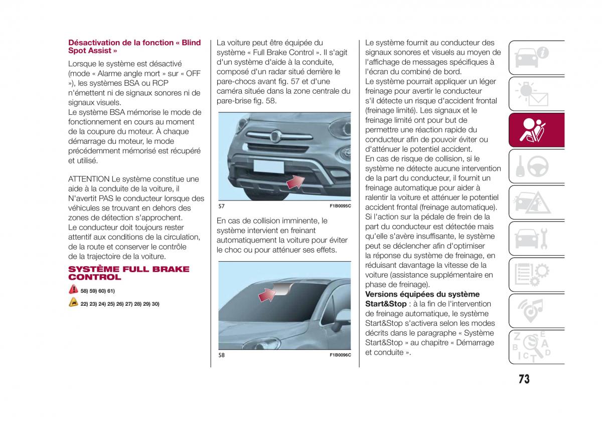 Fiat 500X manuel du proprietaire / page 75