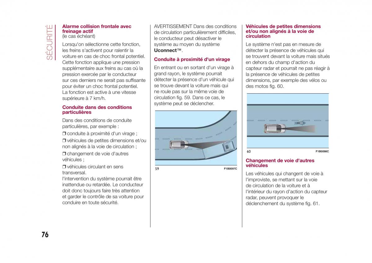 Fiat 500X manuel du proprietaire / page 78