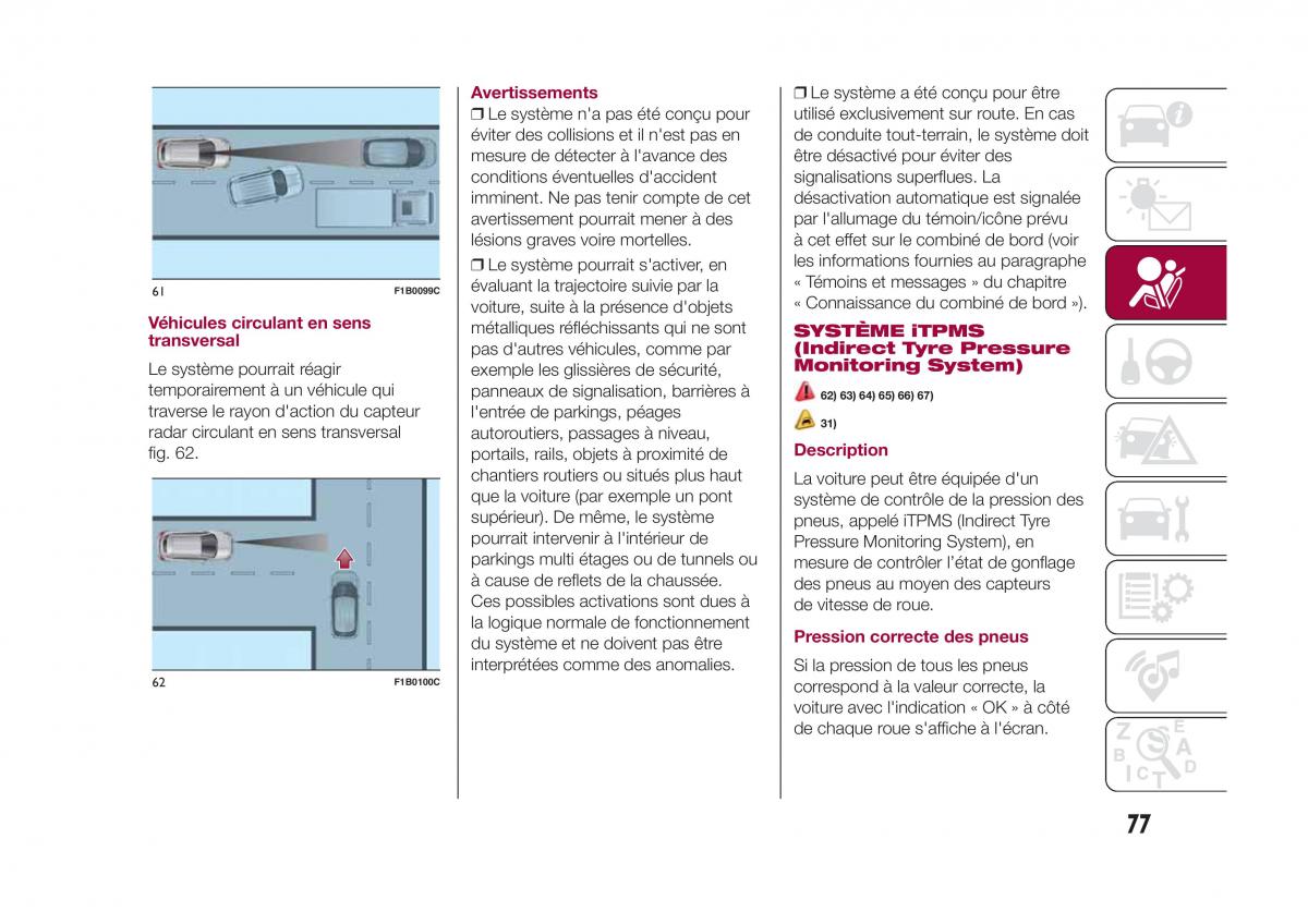 Fiat 500X manuel du proprietaire / page 79