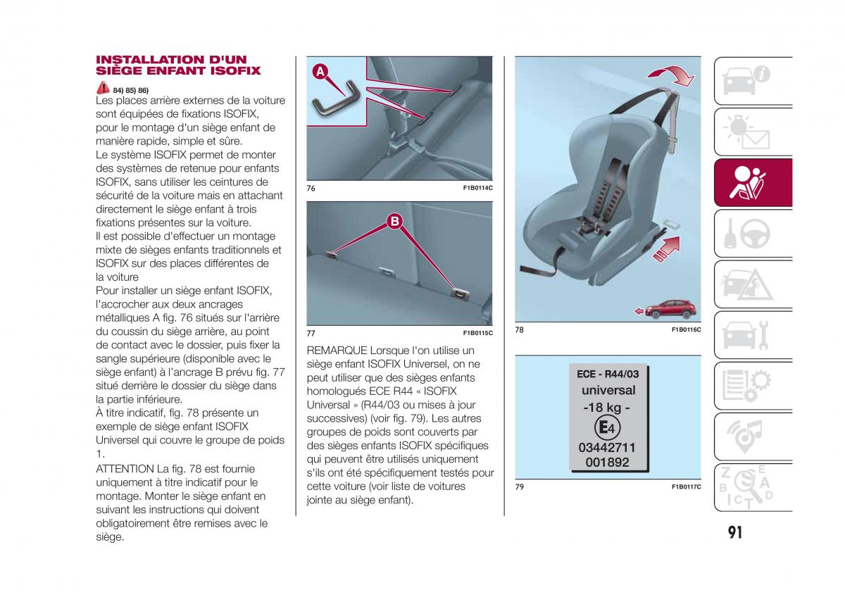 Fiat 500X manuel du proprietaire / page 93