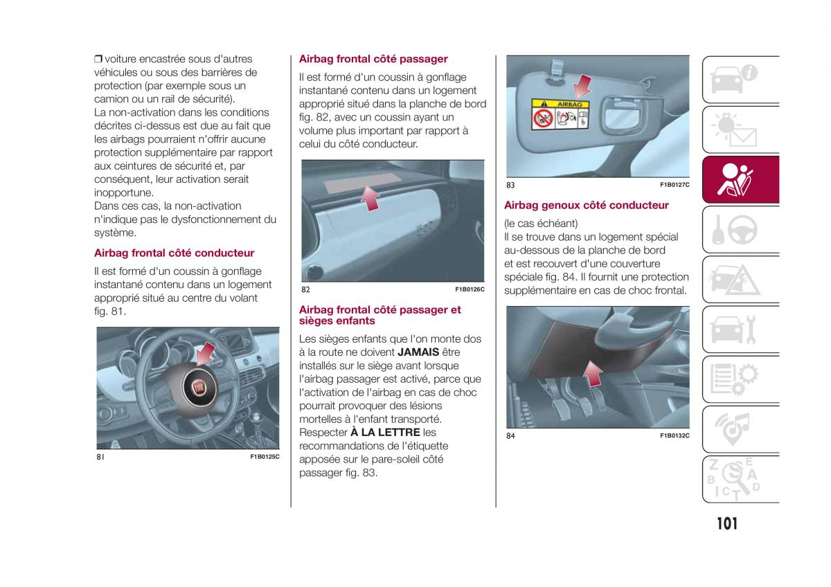 Fiat 500X manuel du proprietaire / page 103