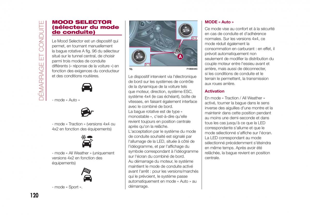 Fiat 500X manuel du proprietaire / page 122