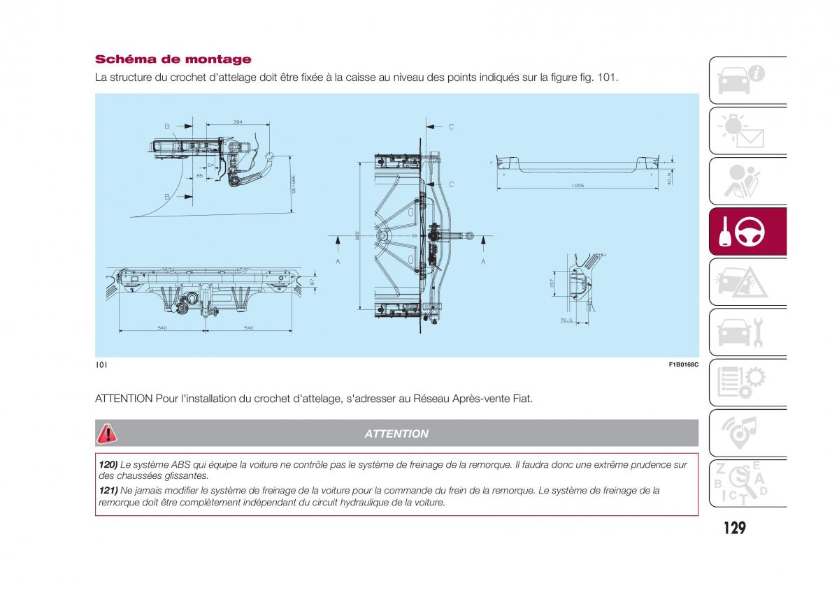 Fiat 500X manuel du proprietaire / page 131