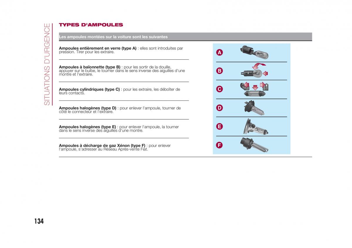 Fiat 500X manuel du proprietaire / page 136