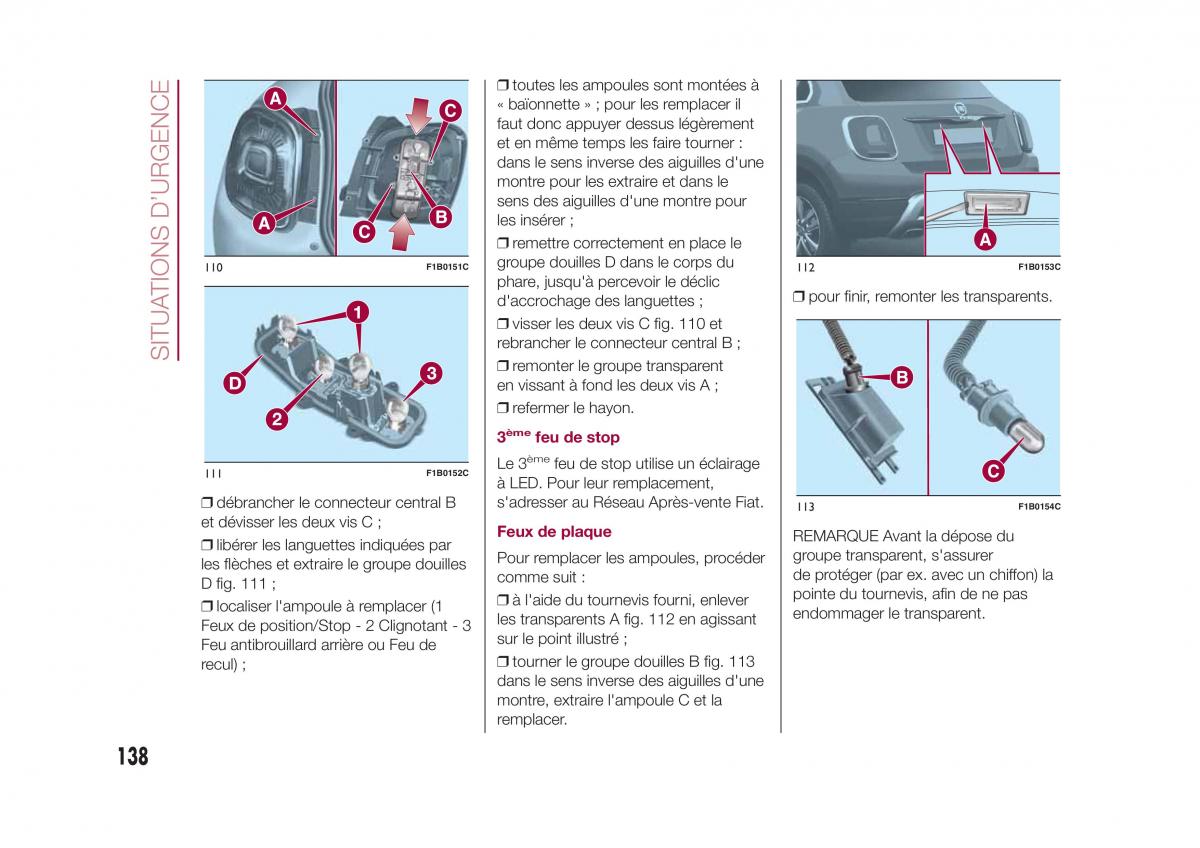 Fiat 500X manuel du proprietaire / page 140