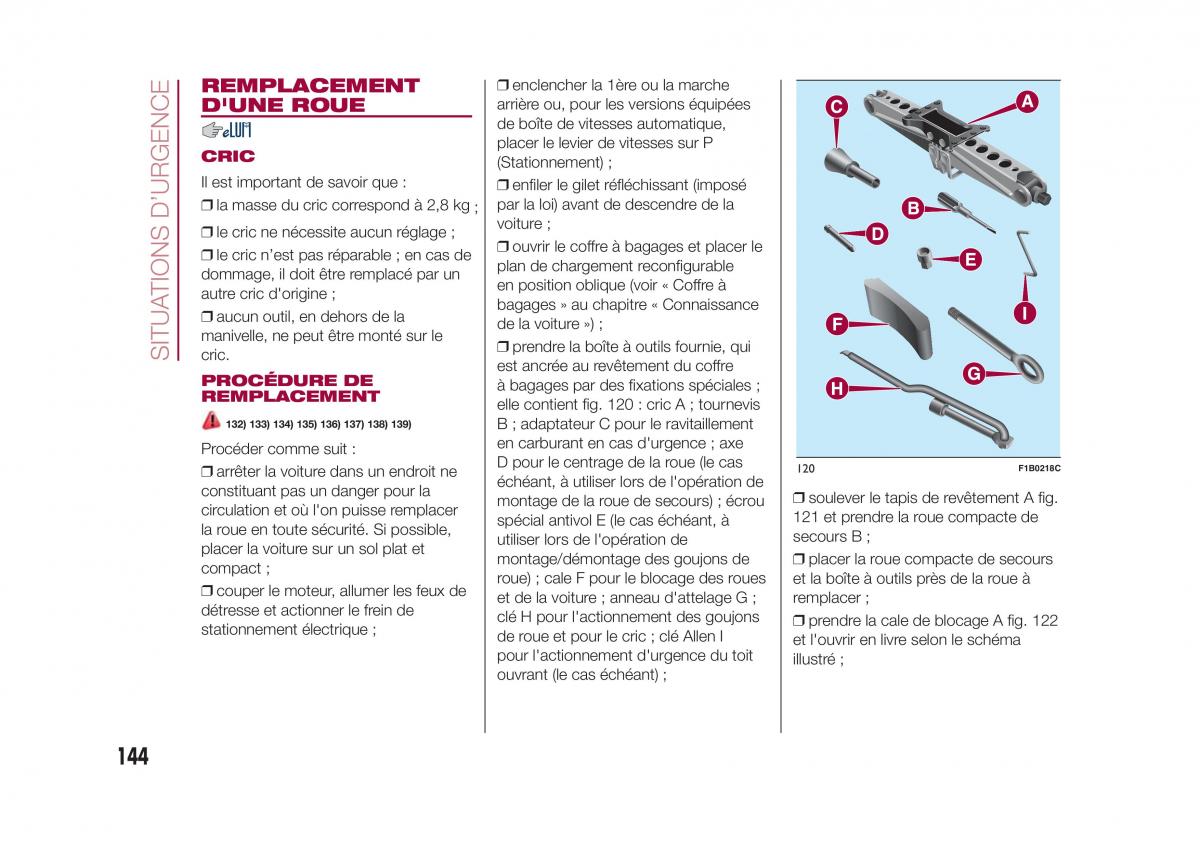 Fiat 500X manuel du proprietaire / page 146