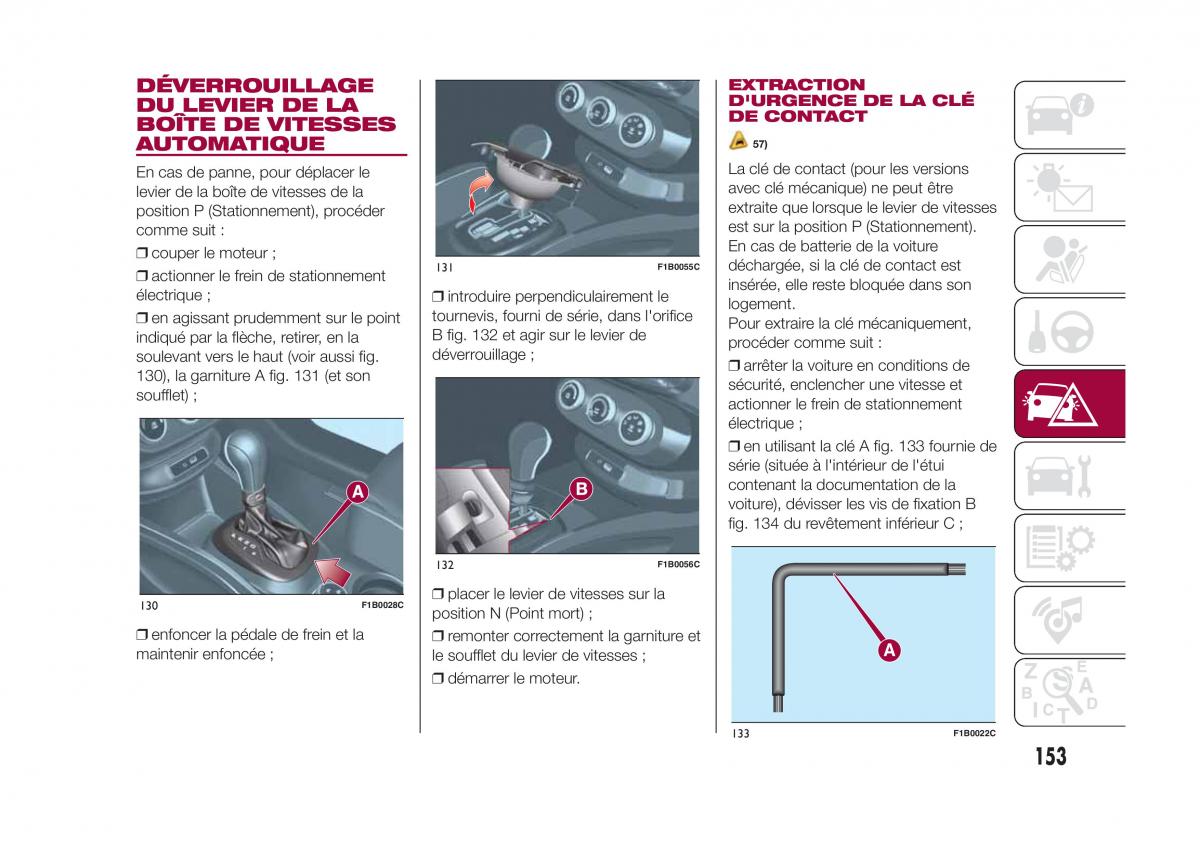 Fiat 500X manuel du proprietaire / page 155