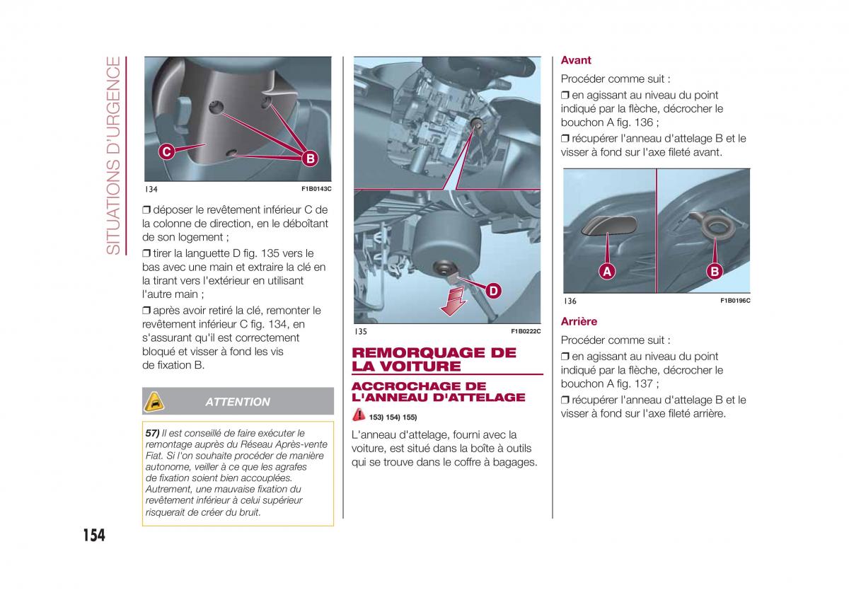 Fiat 500X manuel du proprietaire / page 156