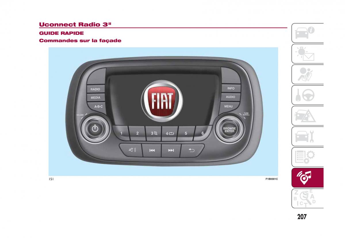 Fiat 500X manuel du proprietaire / page 209