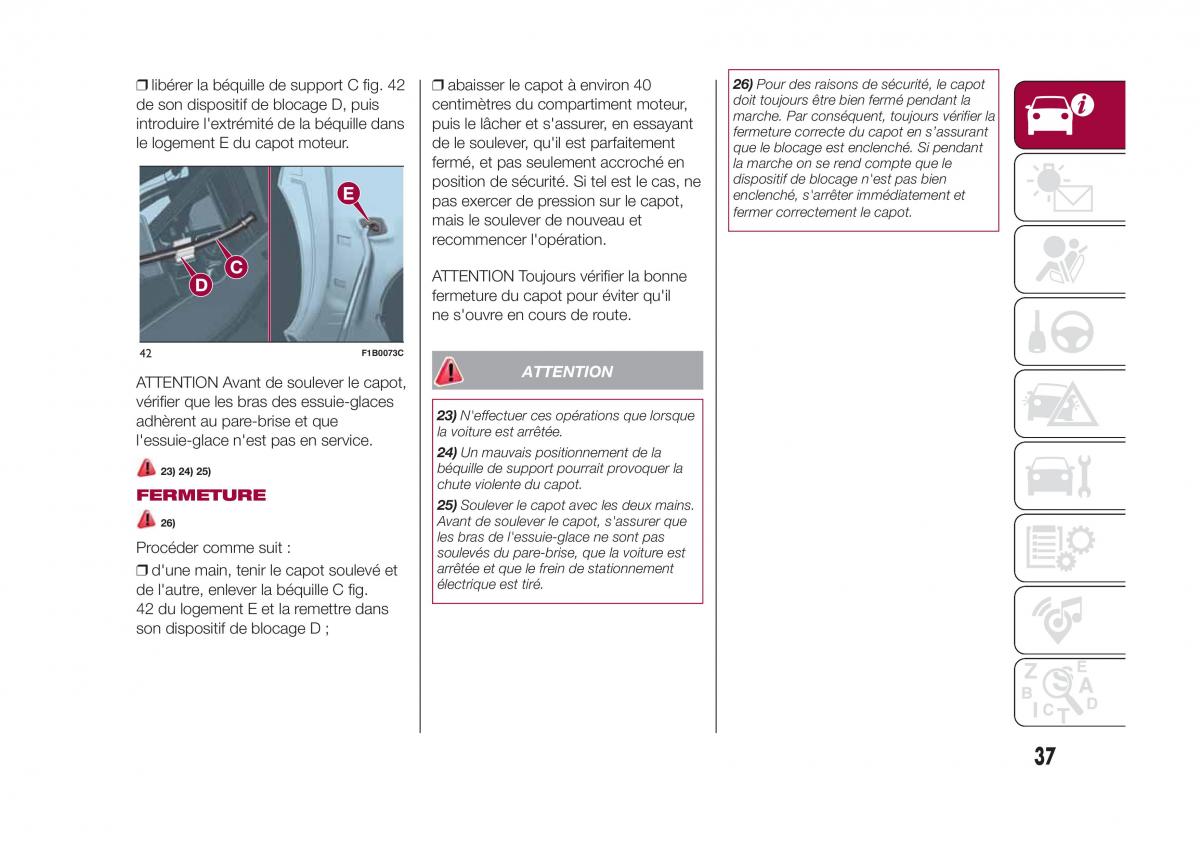 Fiat 500X manuel du proprietaire / page 39