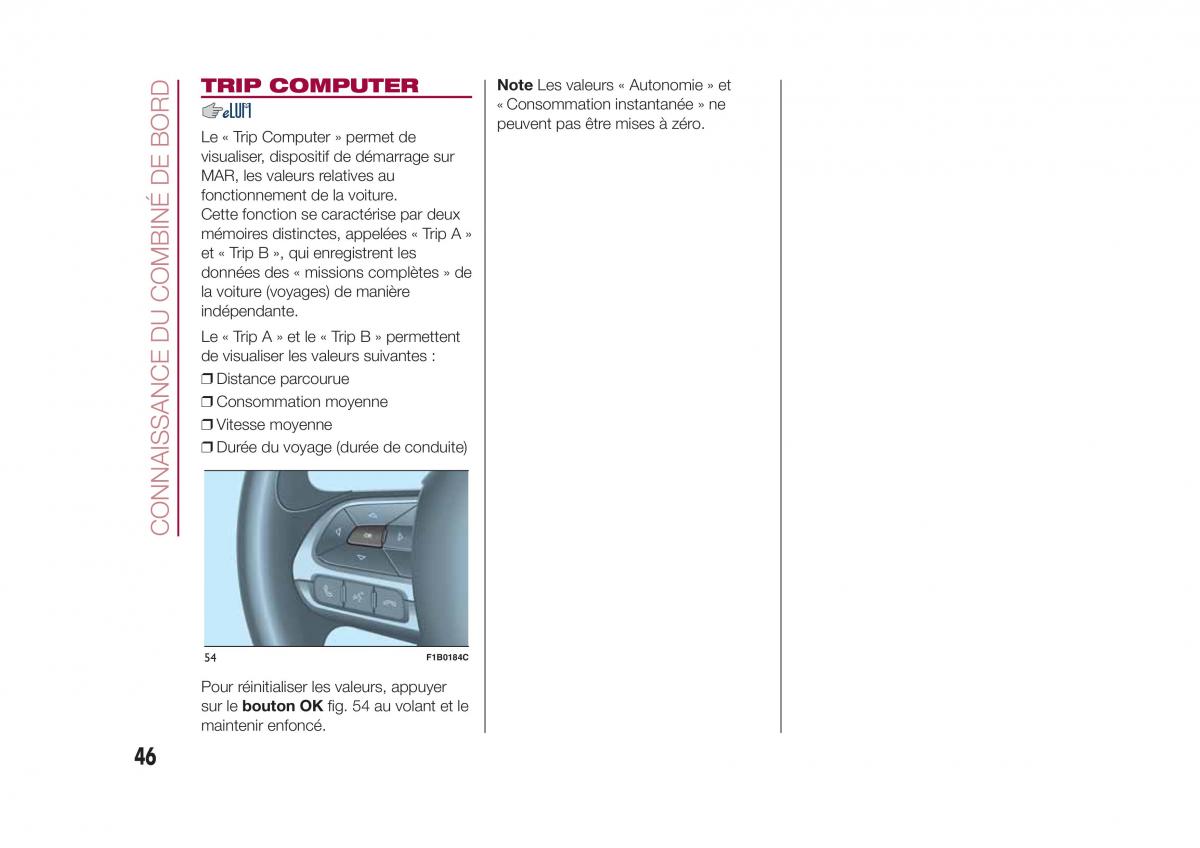 Fiat 500X manuel du proprietaire / page 48