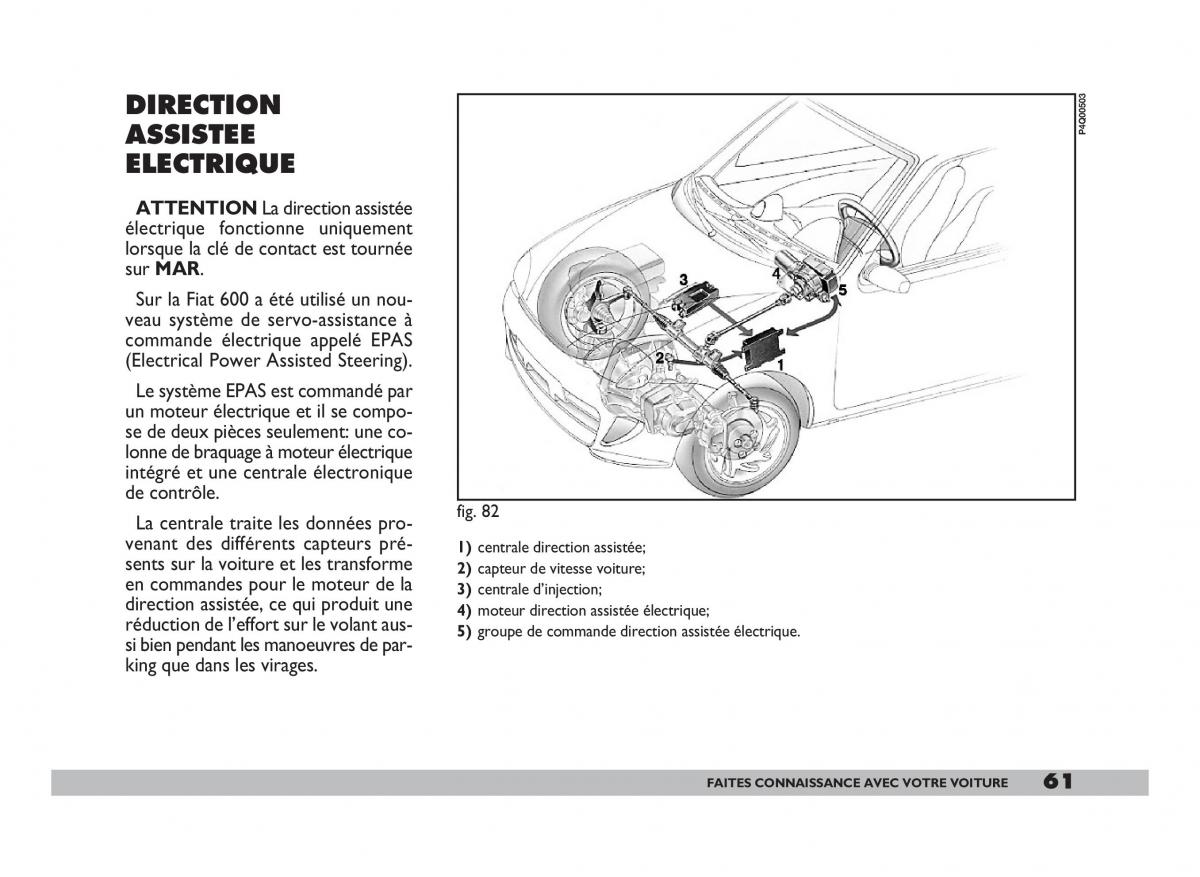 Fiat 600 Seicento manuel du proprietaire / page 62