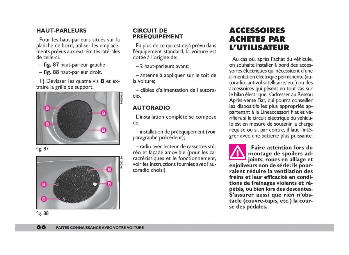 Fiat 600 Seicento manuel du proprietaire / page 67