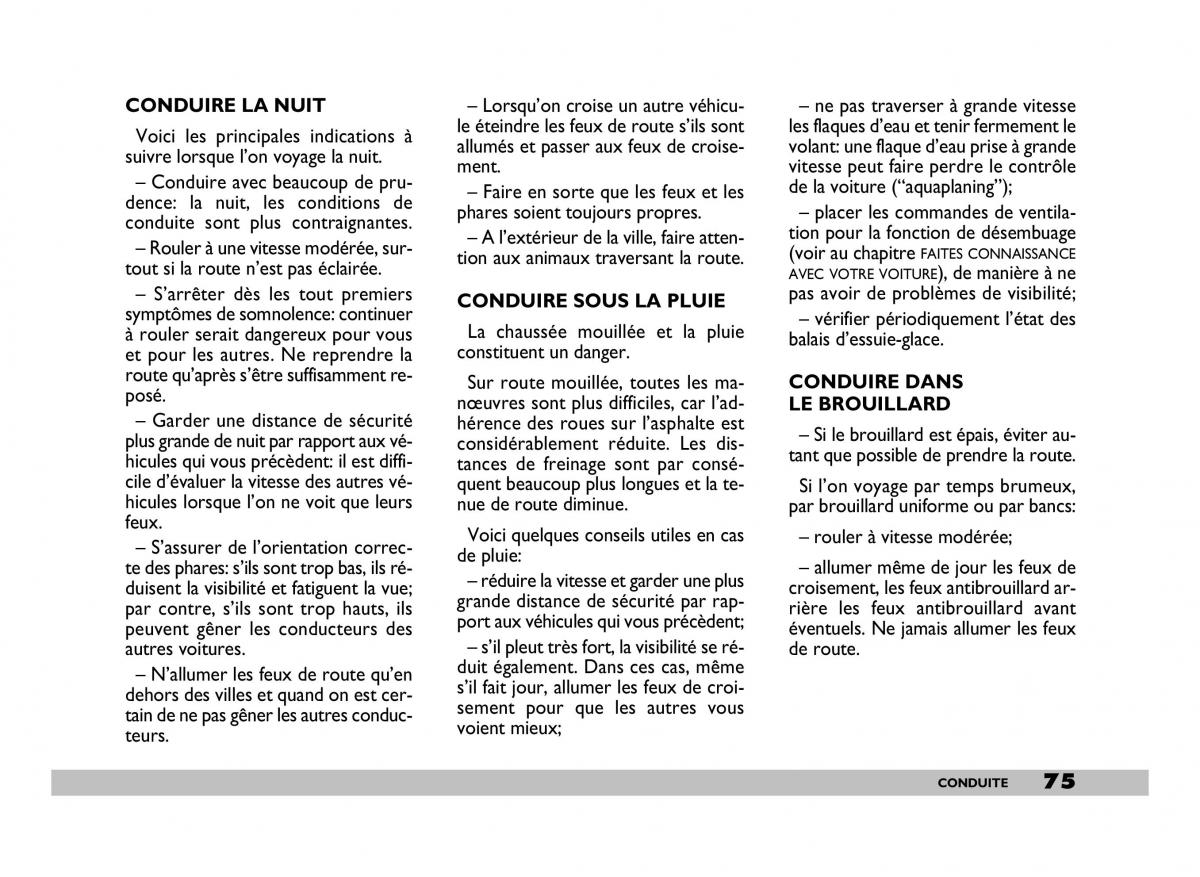 Fiat 600 Seicento manuel du proprietaire / page 76