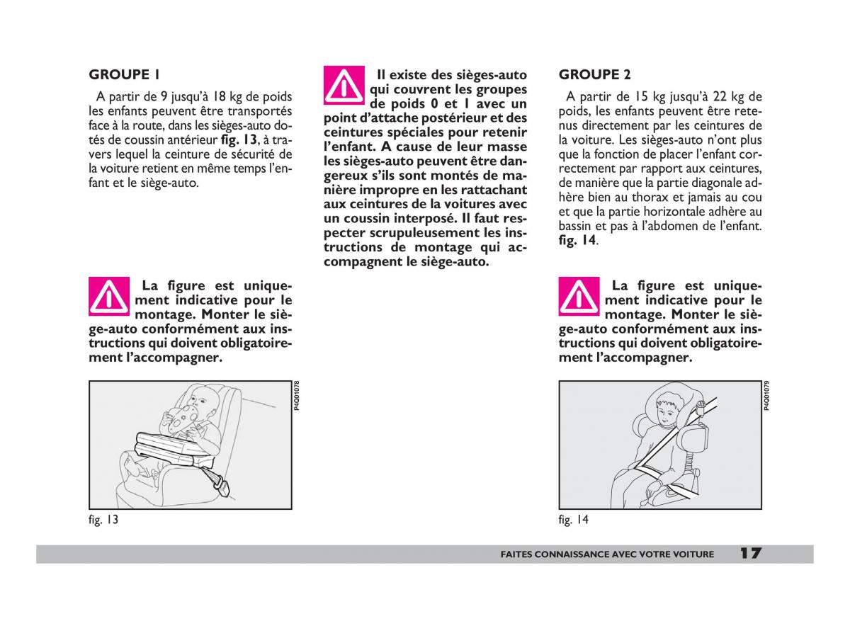 Fiat 600 Seicento manuel du proprietaire / page 18