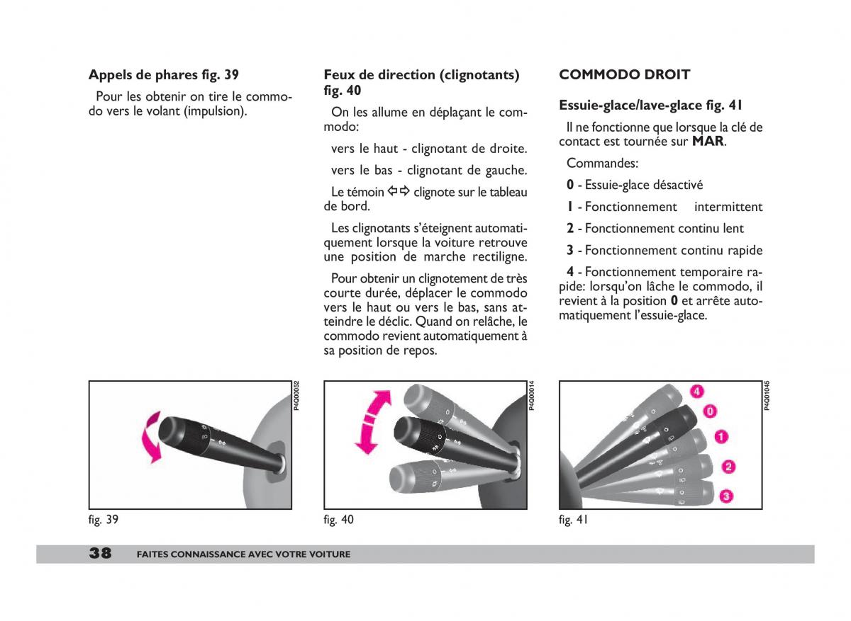 Fiat 600 Seicento manuel du proprietaire / page 39