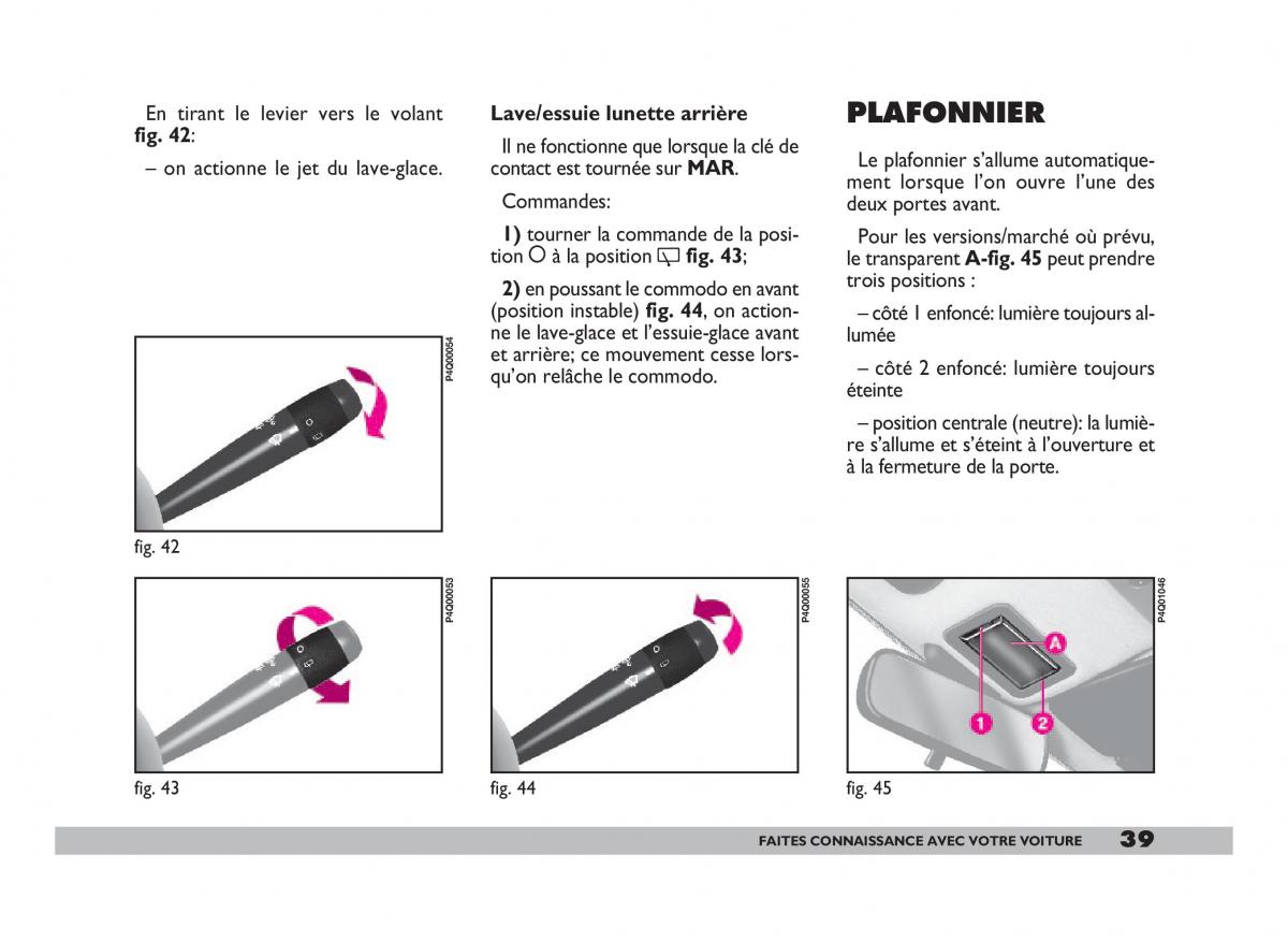 Fiat 600 Seicento manuel du proprietaire / page 40