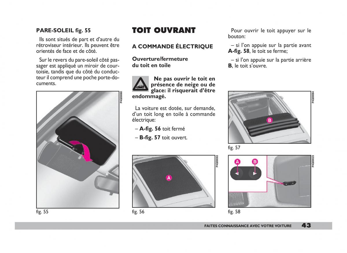 Fiat 600 Seicento manuel du proprietaire / page 44