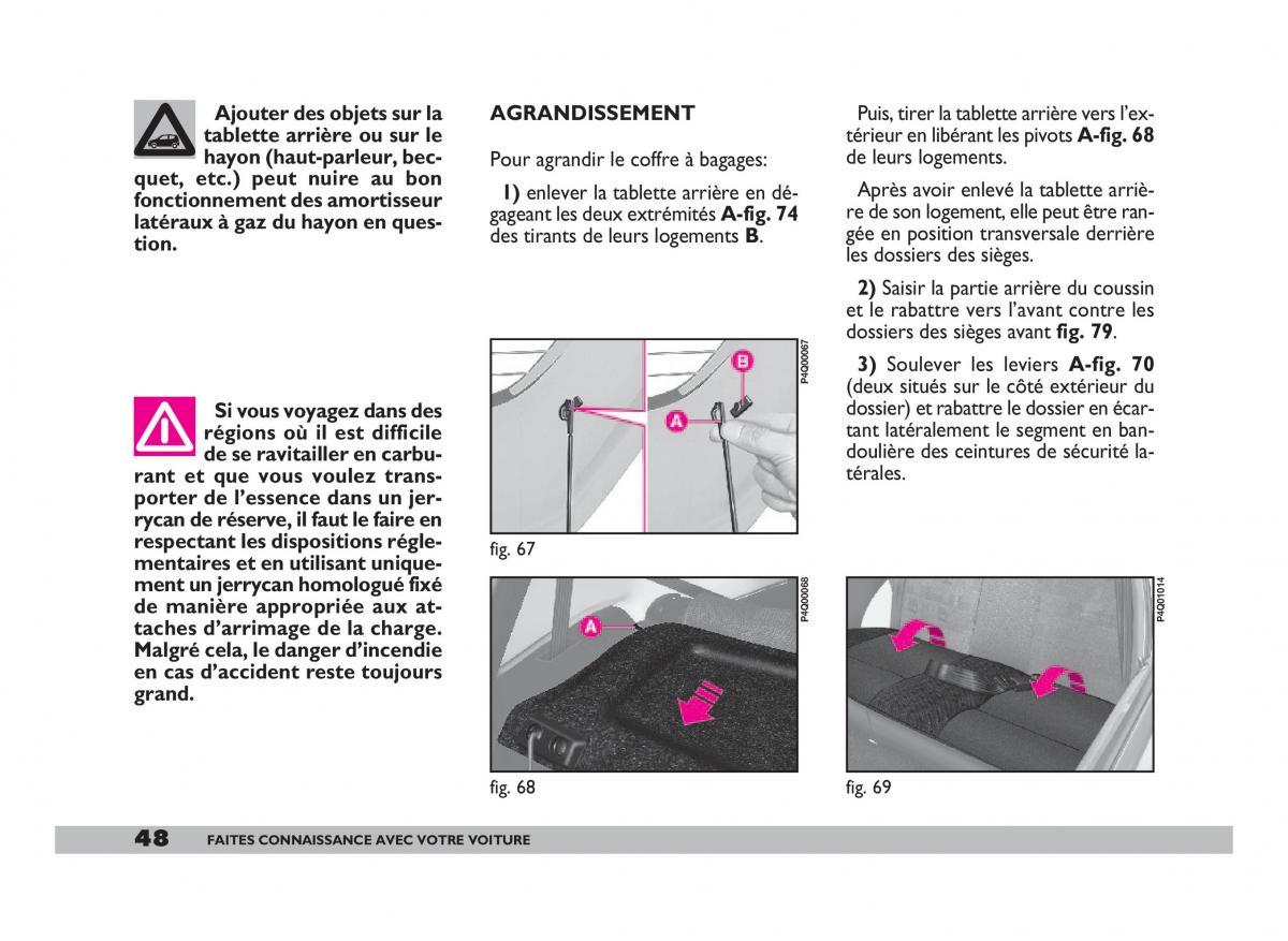 Fiat 600 Seicento manuel du proprietaire / page 49