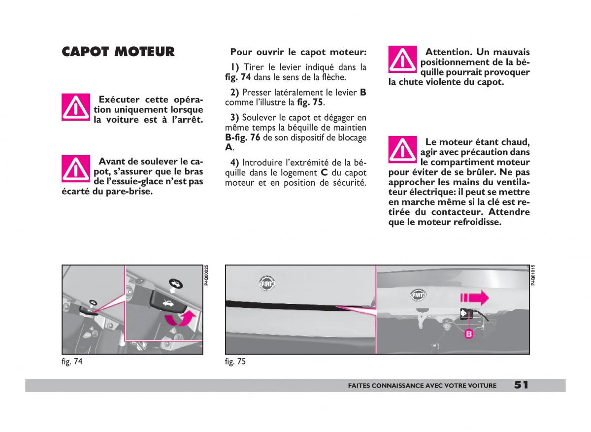 Fiat 600 Seicento manuel du proprietaire / page 52