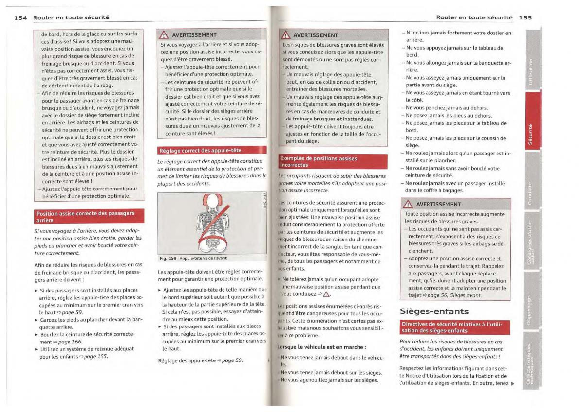 Audi Q5 SQ5 I 1 manuel du proprietaire / page 58