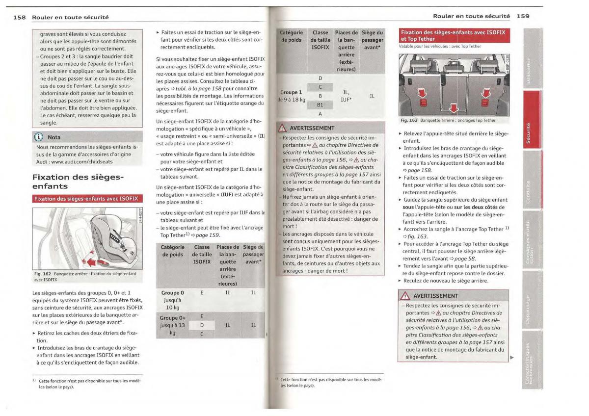 Audi Q5 SQ5 I 1 manuel du proprietaire / page 60