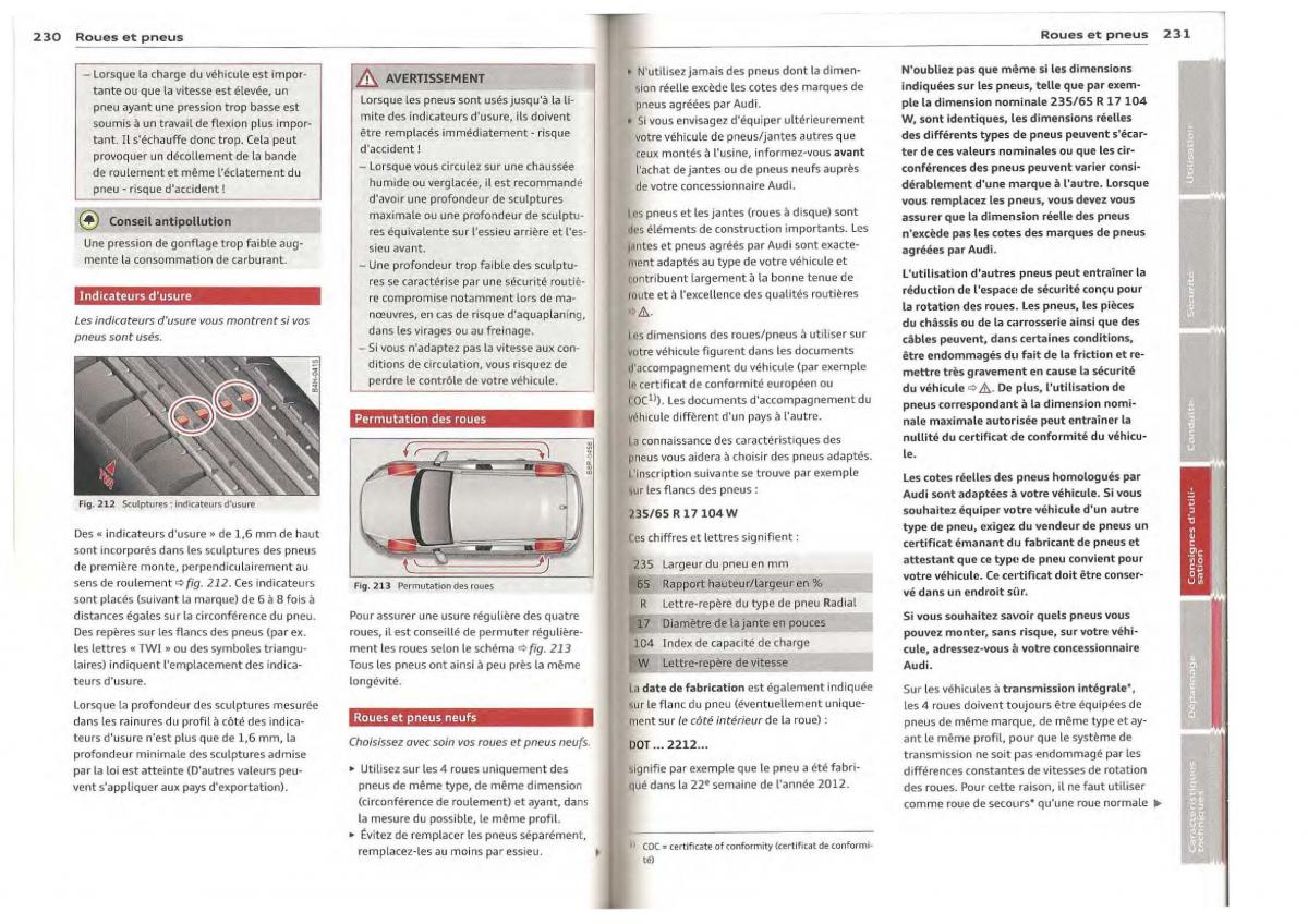 Audi Q5 SQ5 I 1 manuel du proprietaire / page 96