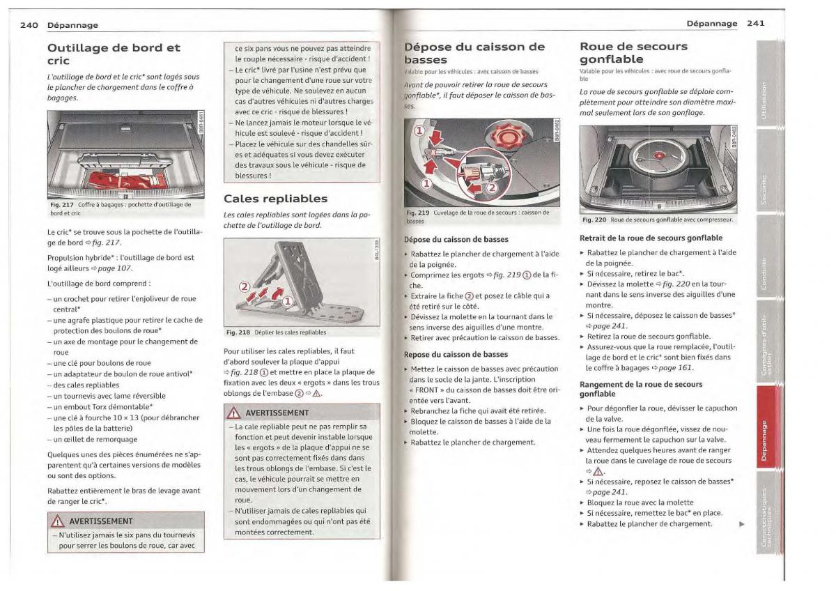 Audi Q5 SQ5 I 1 manuel du proprietaire / page 101