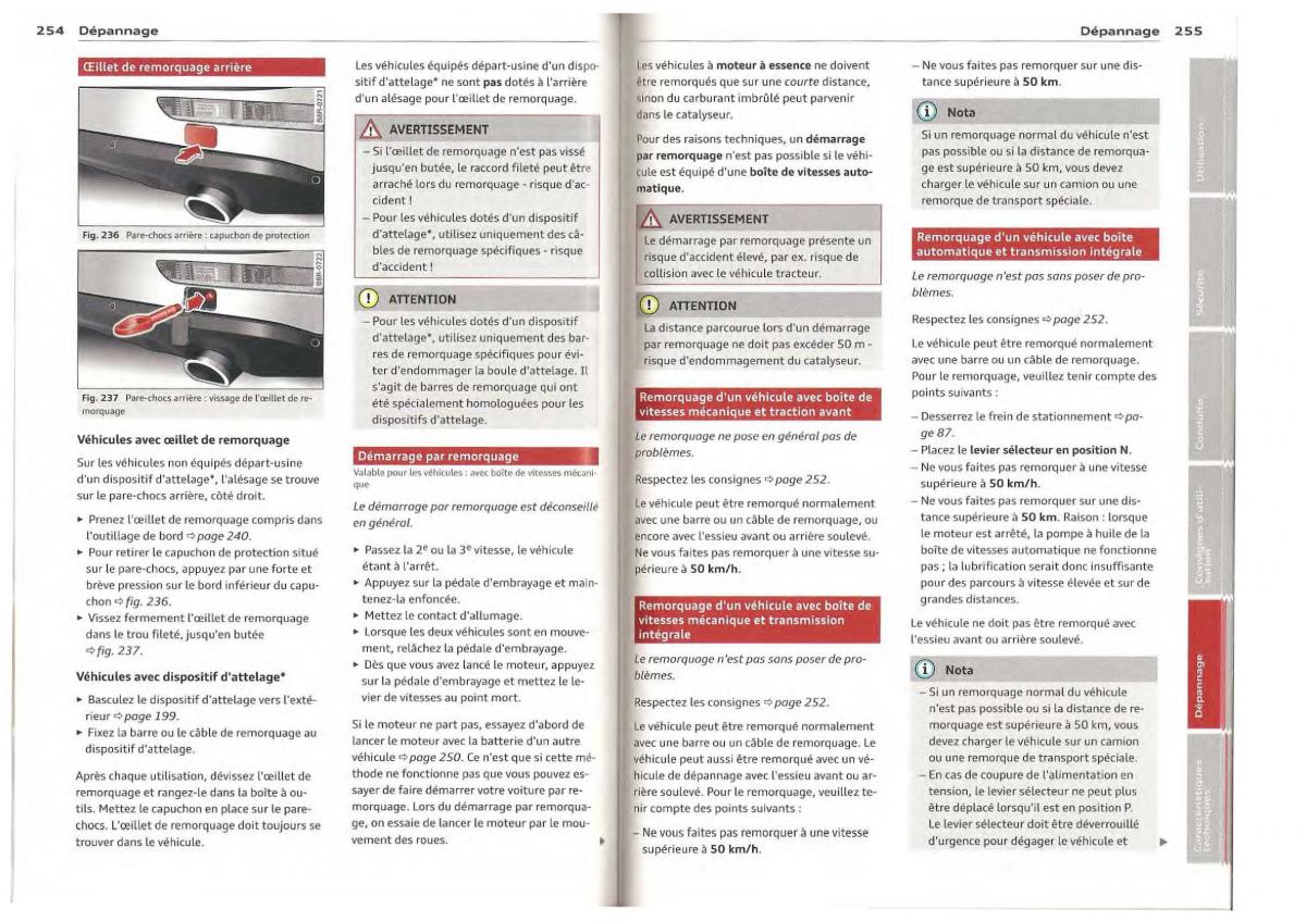 Audi Q5 SQ5 I 1 manuel du proprietaire / page 108