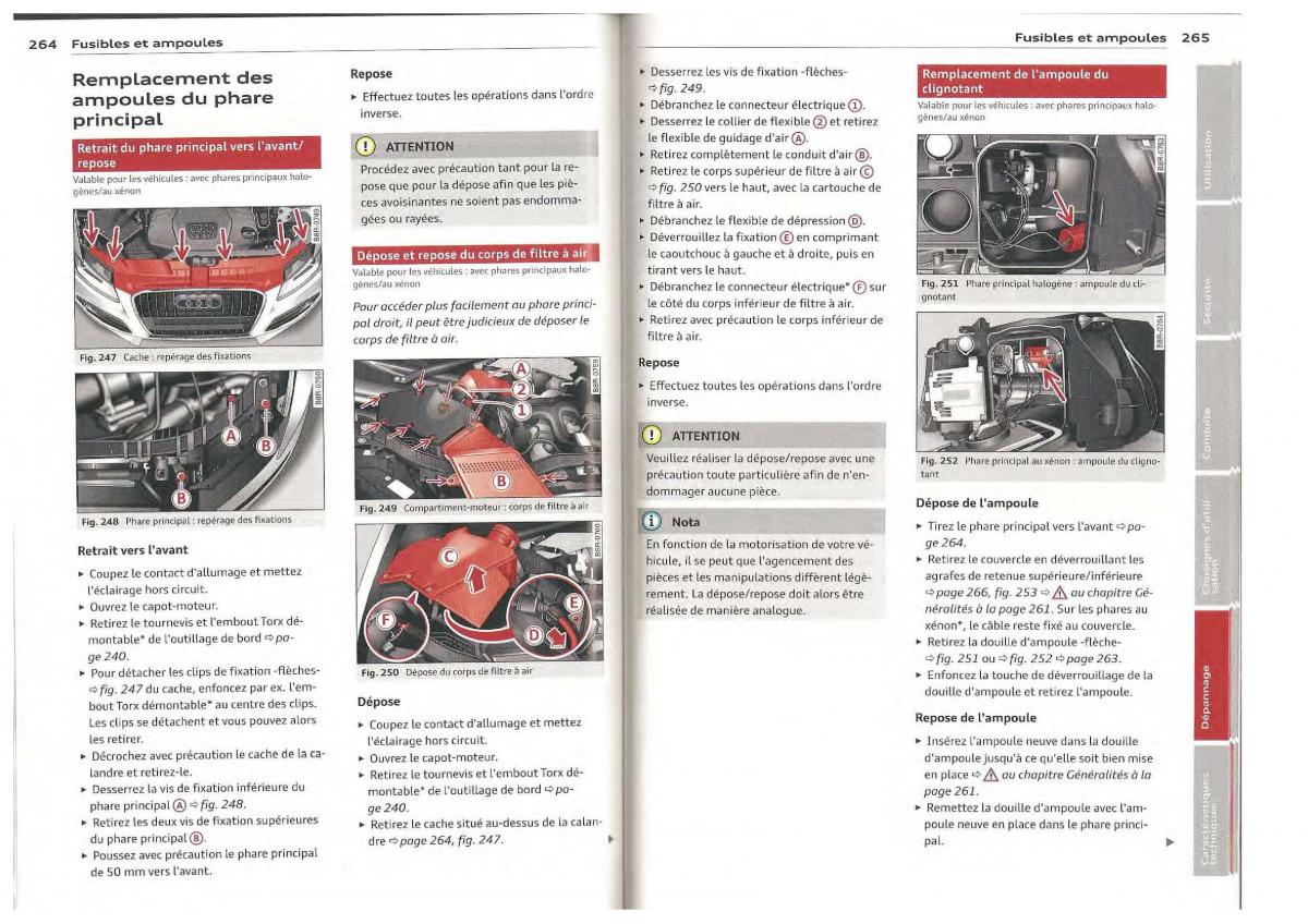 Audi Q5 SQ5 I 1 manuel du proprietaire / page 113