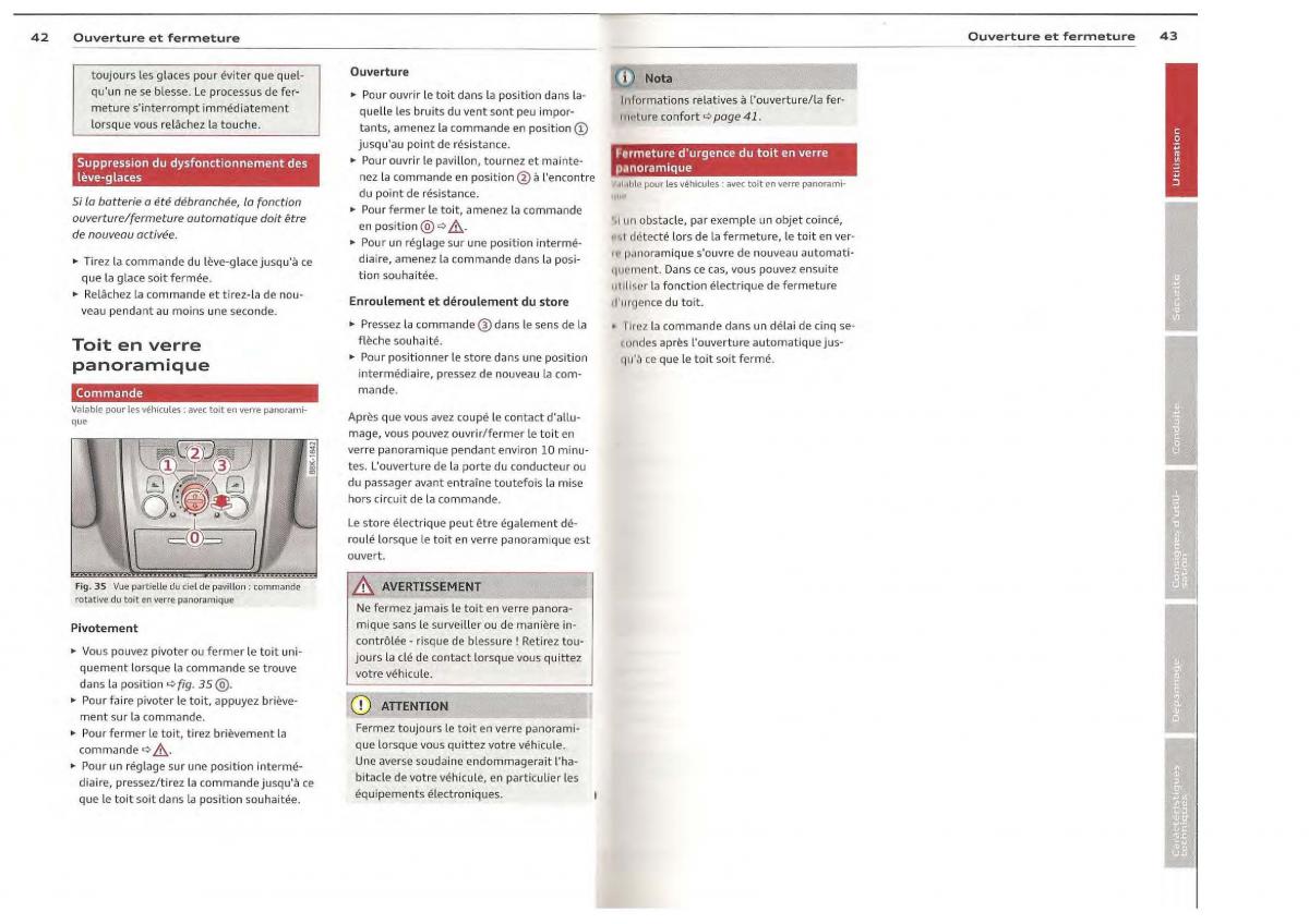 Audi Q5 SQ5 I 1 manuel du proprietaire / page 22