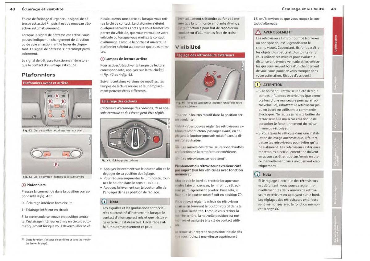 Audi Q5 SQ5 I 1 manuel du proprietaire / page 25