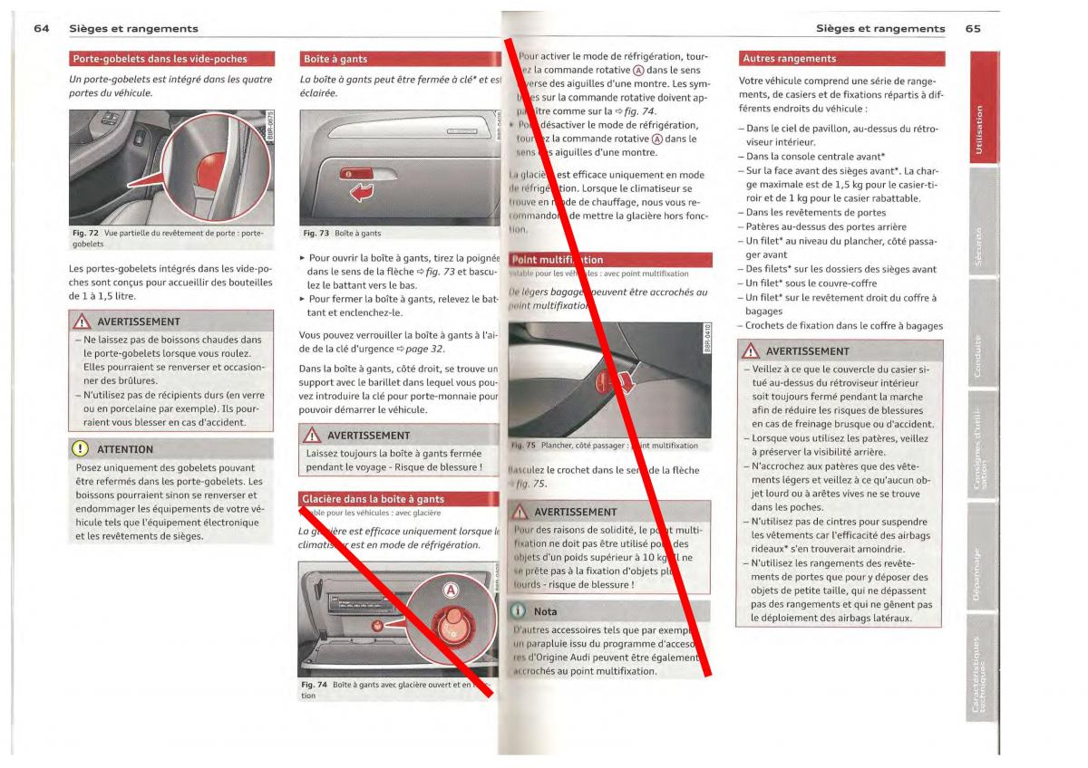 Audi Q5 SQ5 I 1 manuel du proprietaire / page 33